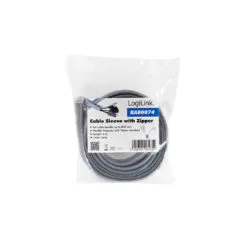 KAB0074 2m CABLE SLEEVE WITH ZIPPER, POLYESTER 35mm GREY, LOGILINK