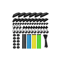 KAB0084 CABLE ORGANIZER SET IN A BOX, 8 ITEMS, 128pcs. MIXED COLOR, LOGILINK