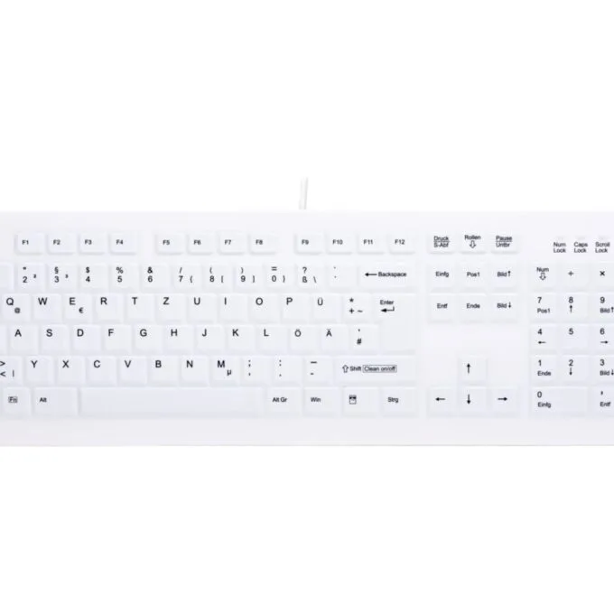 Keyboard Cherry Medical AK-C8100F Active Key wired white - AK-C8100F-UVS-W GE - White USB Wired German QWERTZ — image 1