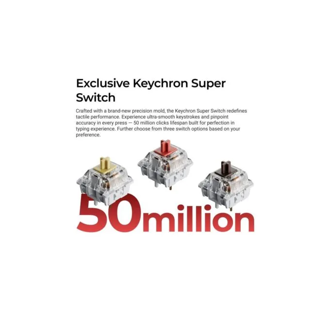 Keychron C3 Pro (C3PX-H3) QMK VIA Super Brown 8K 80% US RGB — image 4