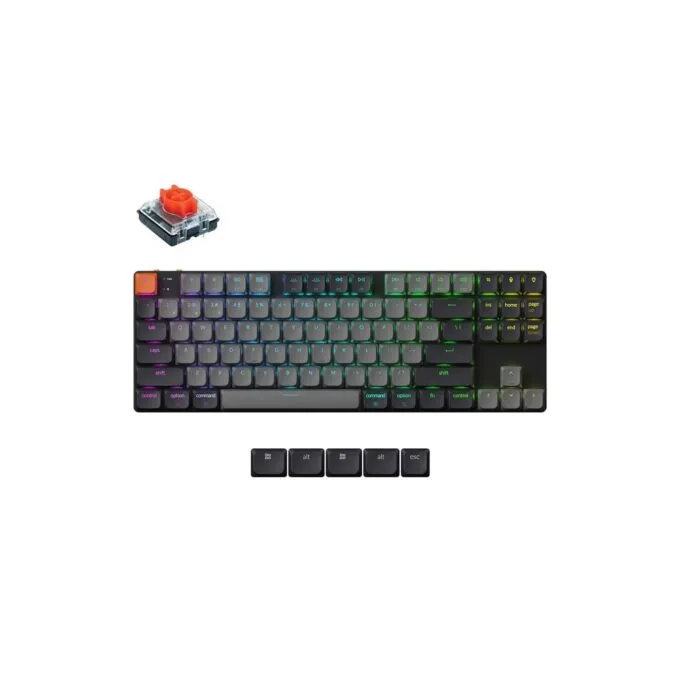Keychron K1 V6 K1X-B1 QMK Wireless Mech Keyboard Red Switch RGB 80% US — image 1