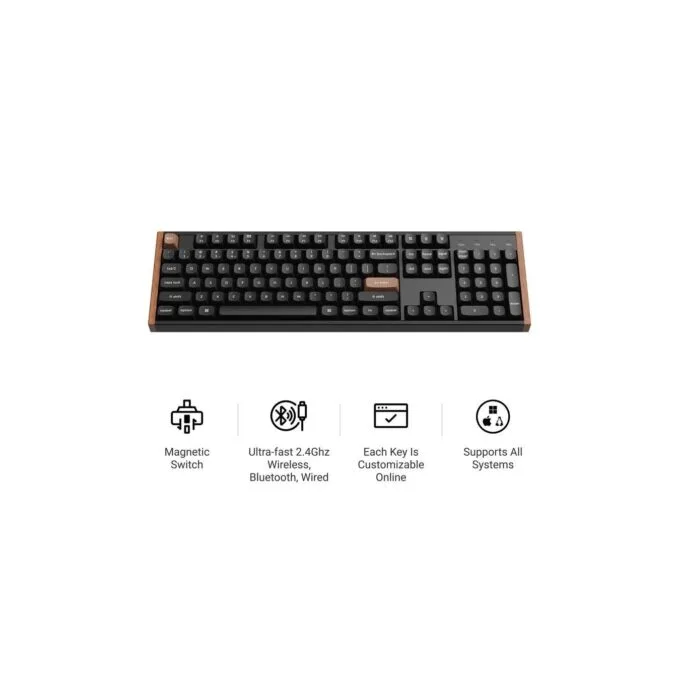 Keychron K10 HE K10H-F1 Special Wood Edition Wireless Magnetic Hall Effect RGB Keyboard 100% US — image 2