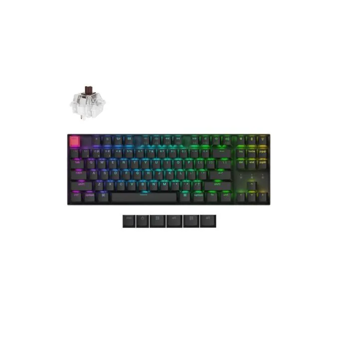 Keychron K8 V2 QMK Wireless Mechanical Keyboard Brown Switch Hot-Swap RGB 80% US — image 1