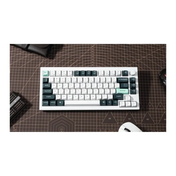 Keychron Q1 HE Q1H-P1 QMK White Wireless Hall Effect Keyboard Purple Switch 75% US — image 2