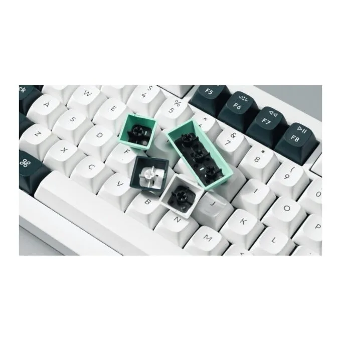 Keychron Q1 HE Q1H-P1 QMK White Wireless Hall Effect Keyboard Purple Switch 75% US — image 3
