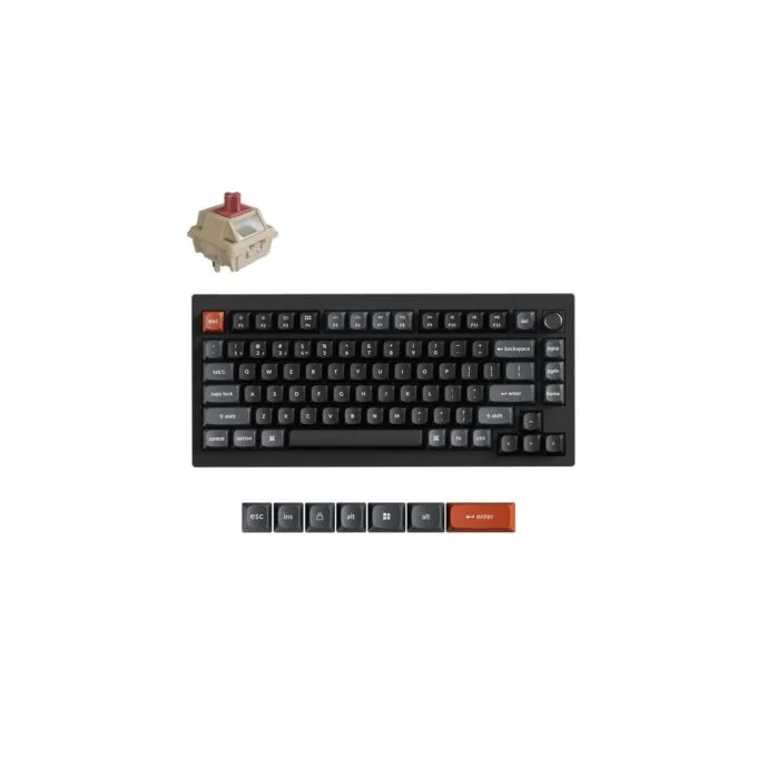 Keychron V1 Ultra (V1U-D1) 8K Wireless 75% Mechanical Keyboard Red Switch RGB US — image 1