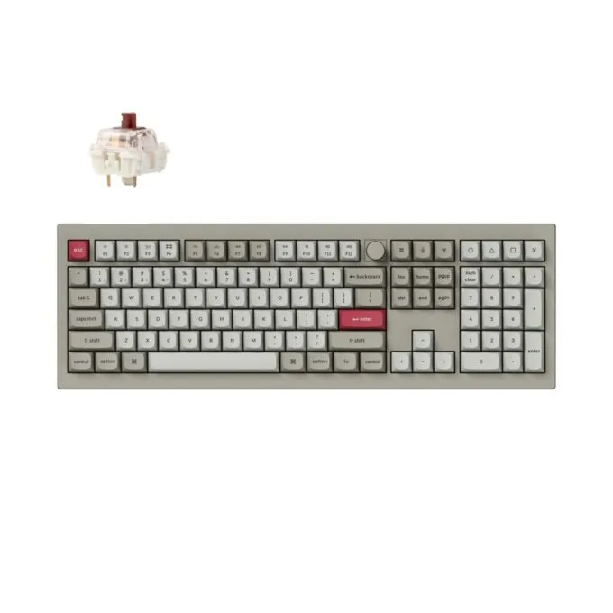 Keychron V6 Max Retro V6M-R3 QMK VIA BT 2.4/Wired Brown Switch 100% — image 1