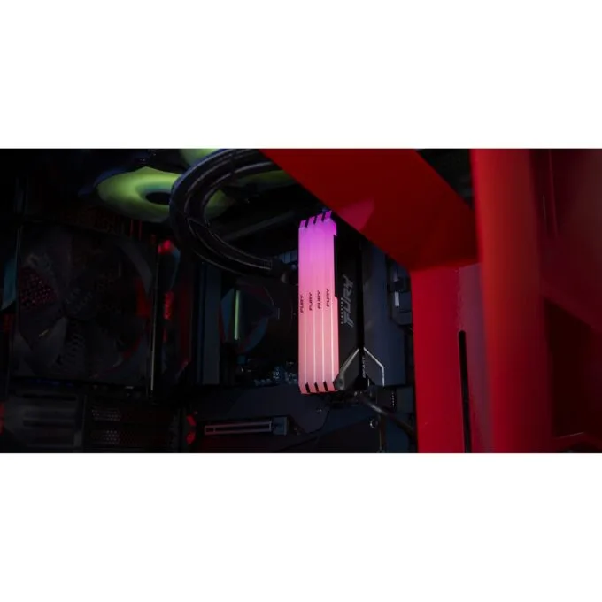 Kingston 32GB (2 x 16GB) DDR4 3600MT/s CL18 DIMM Kit, FURY Beast RGB, Heatsink — image 5