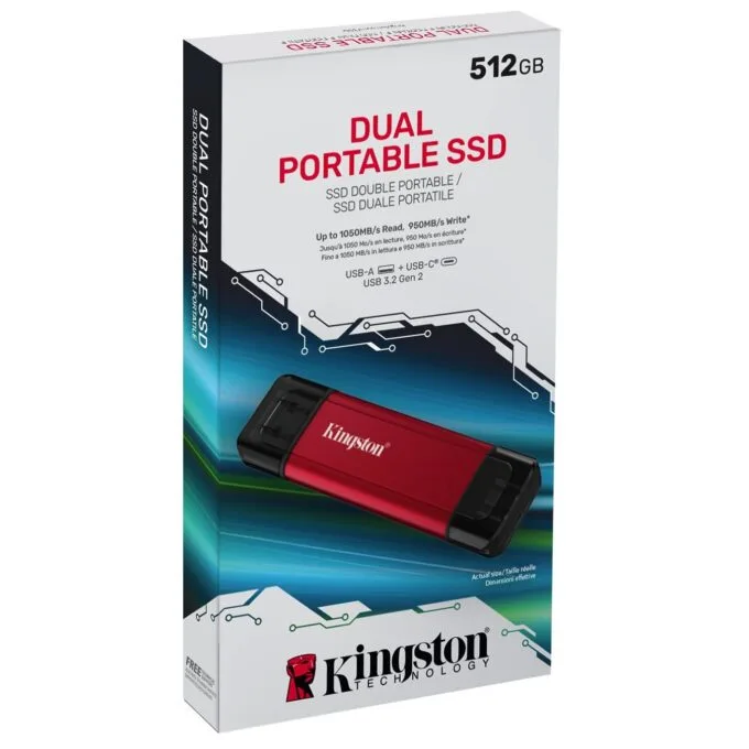 Kingston 512GB Dual USB-A/C Portable - Up to 1050 MB/s - USB 3.2 Gen 2 — image 5
