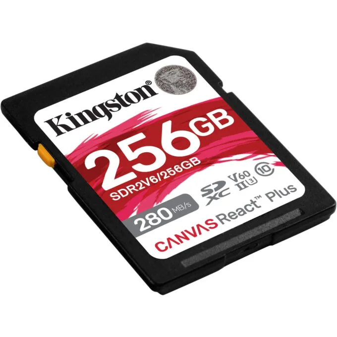Kingston Canvas React Plus SDXC UHS-II 256GB - Black - 280MB/s Read, 150MB/s Write — image 2
