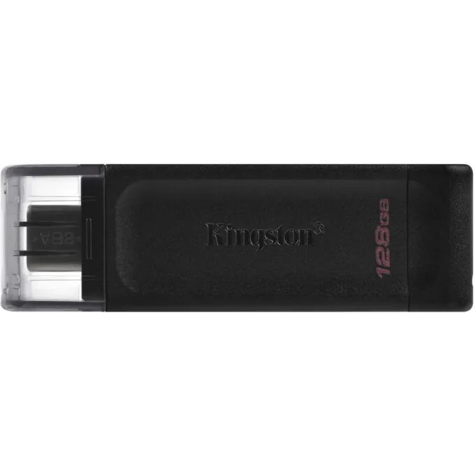 Kingston DataTraveler 70 - 128GB USB-C 3.2 Gen 1 Flash Drive - Black — image 1