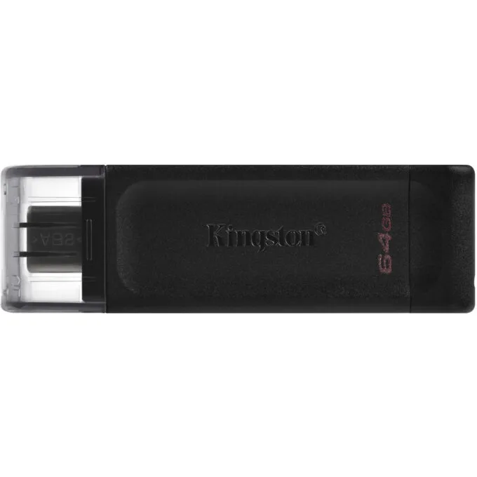Kingston DataTraveler 70 - 64GB USB-C 3.2 Gen 1 Flash Drive - Black — image 1