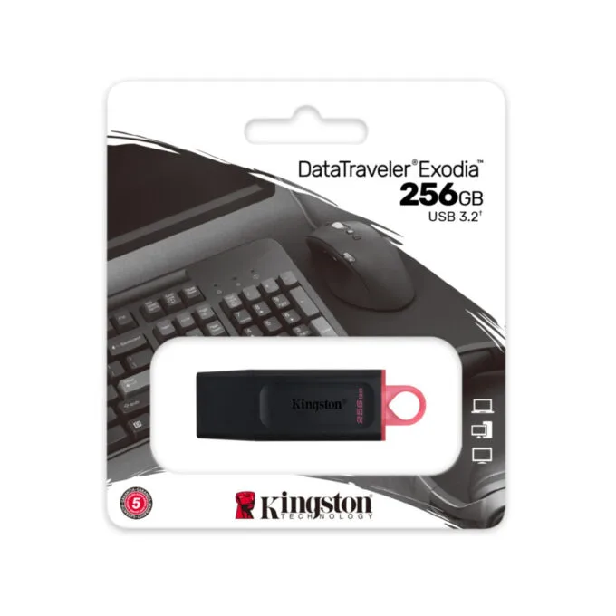 Kingston DataTraveler Exodia - DTX - 256GB USB 3.2 Gen1 (USB-A) - Black / Pink — image 6