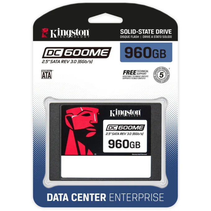 Kingston DC600ME - 960GB Mixed-Use Enterprise SATA III 2.5" (7mm) SSD - 3D TLC, TCG Opal, AES-256 — image 3