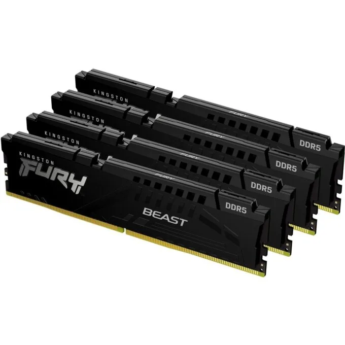 KINGSTON FURY Beast 64GB 6000MT s DDR5 CL40 DIMM Kit of 4 Black XMP — image 1