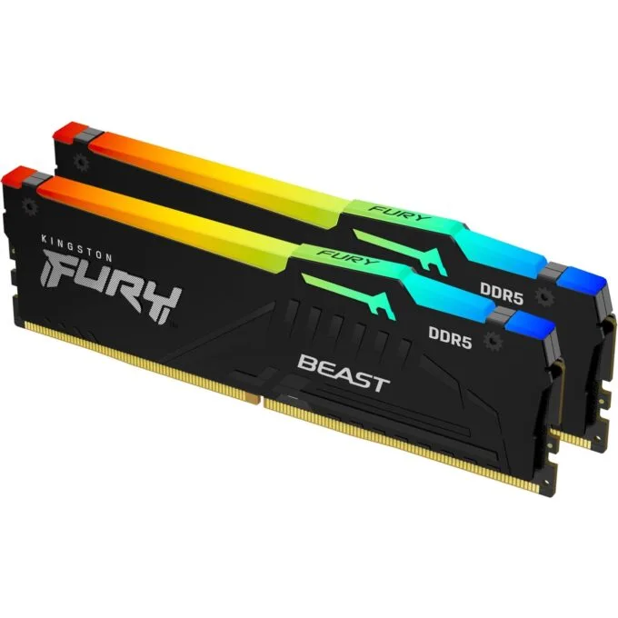 Kingston FURY Beast DDR5 16GB (2x8GB) 5600MT/s CL36 DIMM Kit - EXPO RGB — image 1