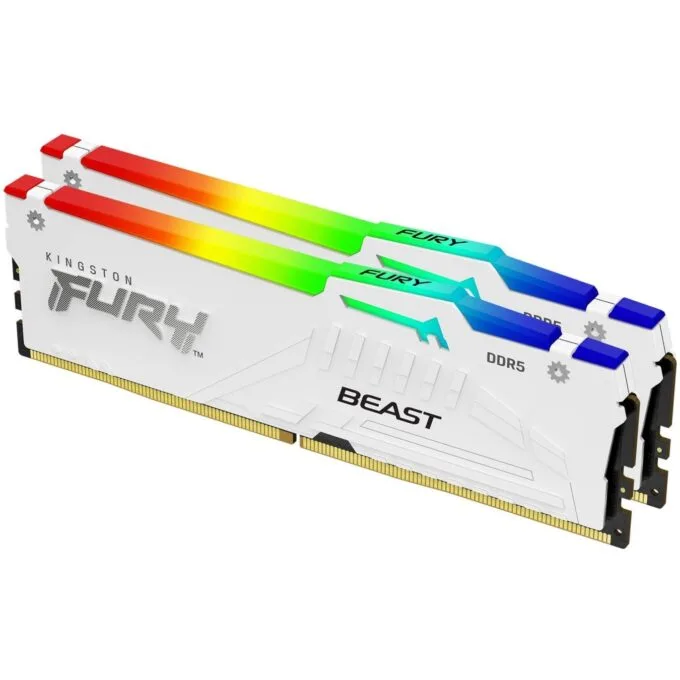 Kingston FURY Beast DDR5-5600 CL40 32GB (2x16GB) White RGB XMP — image 1