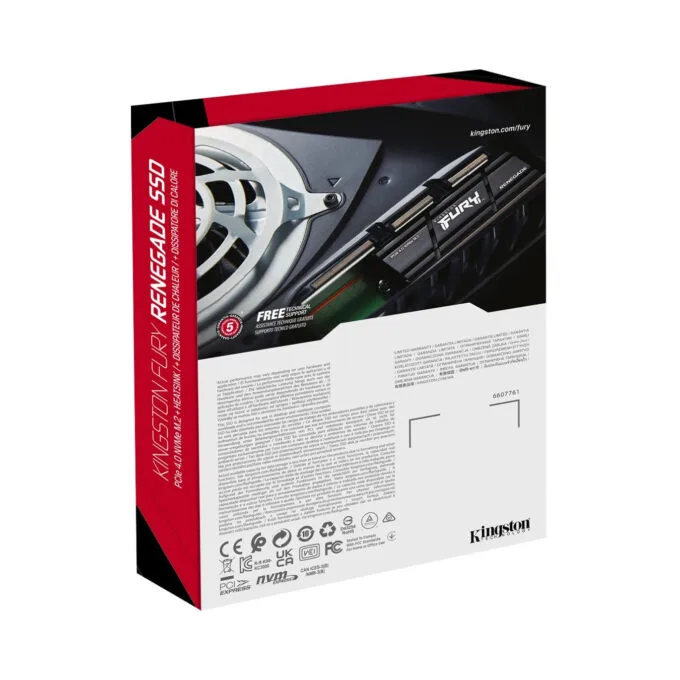 Kingston FURY Renegade 4TB M.2 2280 NVMe SSD - PCIe 4.0 x4 7300 MB/s w/ Heatsink — image 2