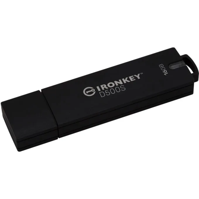 Kingston IronKey D500S - 16GB Encrypted USB-A Flash Drive, AES-256 FIPS 140-3, Black — image 4