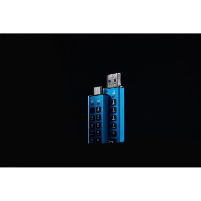 Kingston IronKey Keypad 200 - 256GB Blue USB-A 3.2 Gen1 Secure AES-256 Hardware-Encrypted USB Stick — image 5