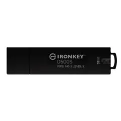 Kingston IronKey USB-Stick 32GB - D500S - Black, USB 3.2 Gen1, AES-256, FIPS 140-3