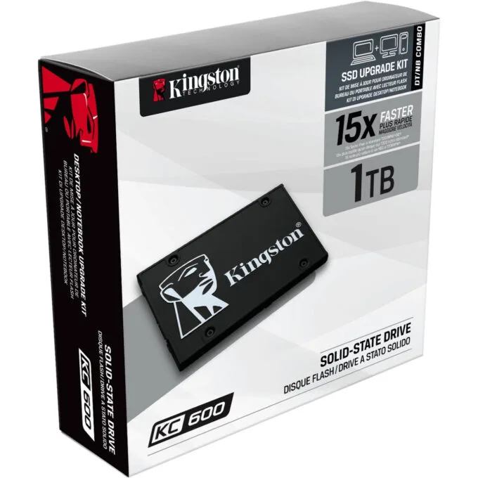 Kingston KC600 - 1TB SATA III 2.5" (7mm) SSD - 550MB/s Read, 520MB/s Write, 256-bit AES Encryption — image 5