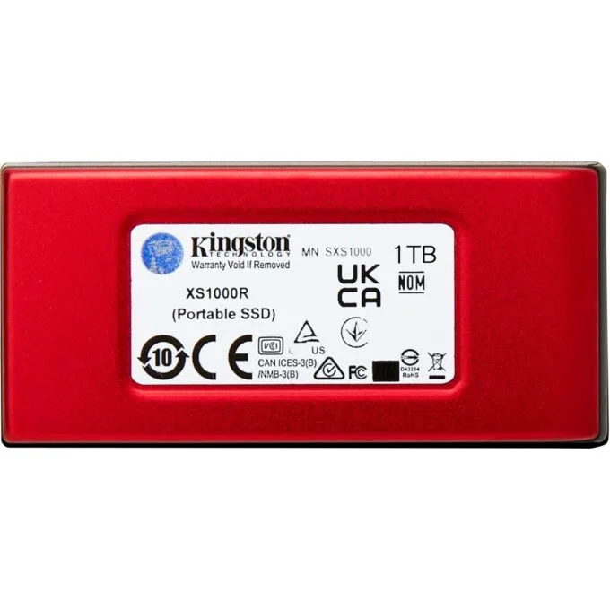 Kingston XS1000 USB 3.2 Gen2 Portable SSD - XS1000 - Red, 1TB — image 2