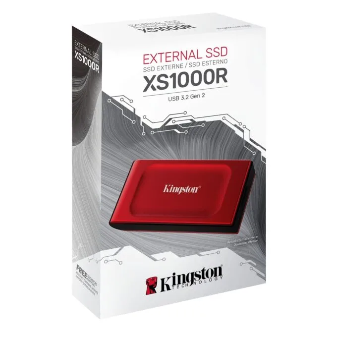 Kingston XS1000 USB 3.2 Gen2 Portable SSD - XS1000 - Red, 1TB — image 5
