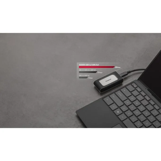 Kingston XS2000 500GB Portable NVMe SSD - XS2000 - USB-C Gen2, 2000 MB/s, Black/Silver — image 13