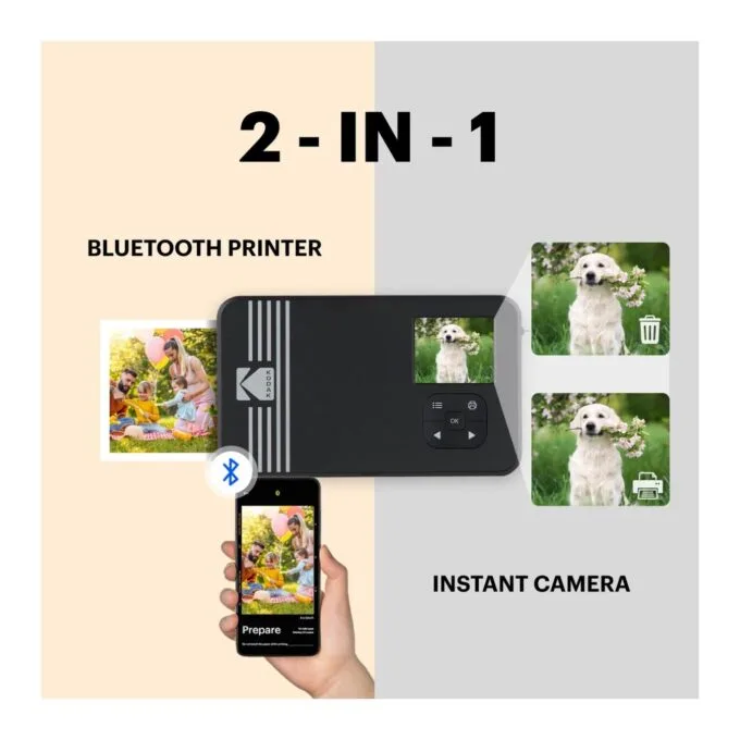 Kodak Mini Shot 2 Retro - Instant Camera & Photo Printer - Bluetooth, 8 Sheets — image 2