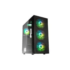 Kolink Observatory HF Plus Mesh ARGB Midi Tower Case Black with 6x ARGB PWM Fans (5x140mm 1x120mm) - 5999094006461