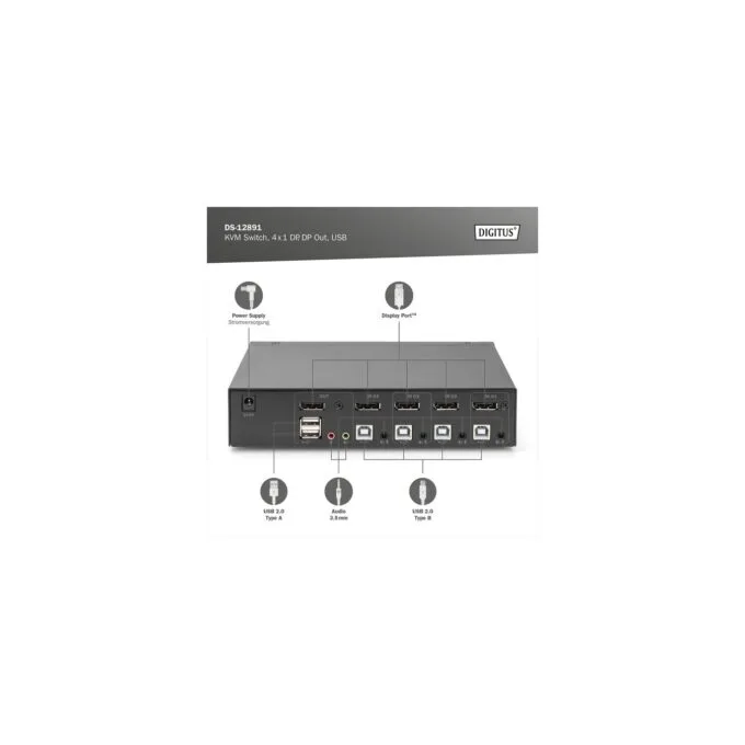 KVM Switch - DispalyPort 4x1, KVM-Switch — image 5