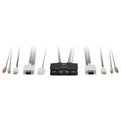 KVM Switch USB 2x Level One Audio