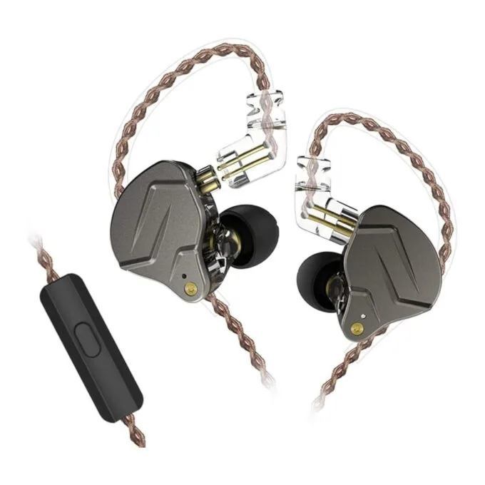 KZ ZSN PRO Grey Mic - IEM 3,5 In Ear Monitor Earphones, Dynamic Hybrid Dual Driver 1BA+1DD — image 1