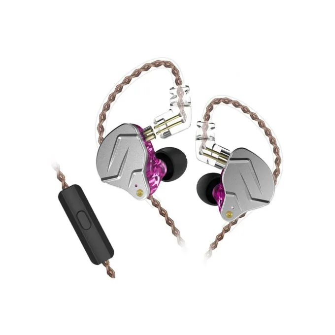 KZ ZSN PRO Purple Mic - IEM 3,5 In Ear Monitor Earphones, Dynamic Hybrid Dual Driver 1BA+1DD — image 1