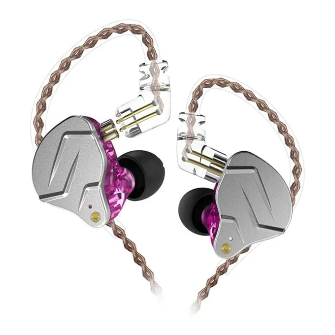 KZ ZSN PRO Purple No Mic - IEM 3,5 In Ear Monitor Earphones, Dynamic Hybrid Dual Driver 1BA+1DD — image 1