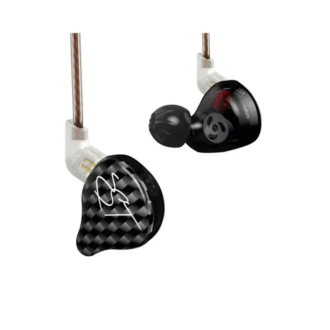 KZ ZST Black No Mic - IEM 3,5 In Ear Monitor Earphones, Dynamic Hybrid Dual Driver 1BA+1DD — image 1
