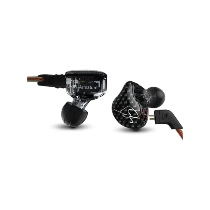 KZ ZST Black With Mic - IEM 3,5 In Ear Monitor Earphones, Dynamic Hybrid Dual Driver 1BA+1DD — image 2