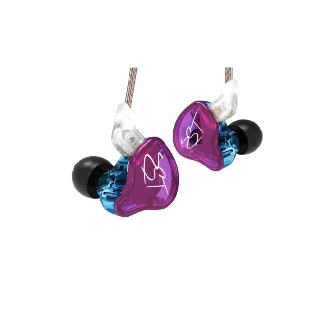 KZ ZST Purple No Mic - IEM 3,5 In Ear Monitor Earphones, Dynamic Hybrid Dual Driver 1BA+1DD — image 1