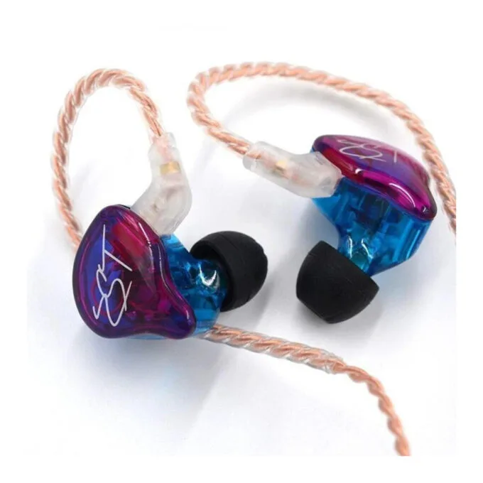 KZ ZST Purple With Mic - IEM 3,5 In Ear Monitor Earphones, Dynamic Hybrid Dual Driver 1BA+1DD — image 2