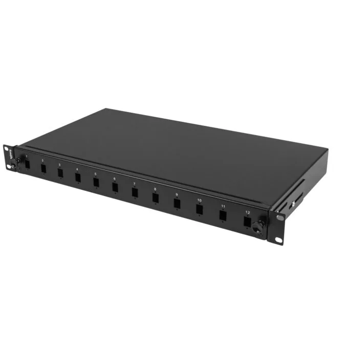Lanberg Fiber ODF - for 12xSC Simplex or 12xLC Duplex Adapters RM Metal — image 2