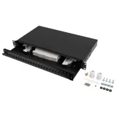 Lanberg Fiber Optic ODF for 24xSC Simplex or 24xLC Duplex Adapters - RM Metal Black