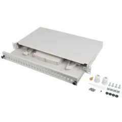 Lanberg Fiber Optic ODF - for 24xSC Simplex or 24xLC Duplex Adapters RM Metal Grey