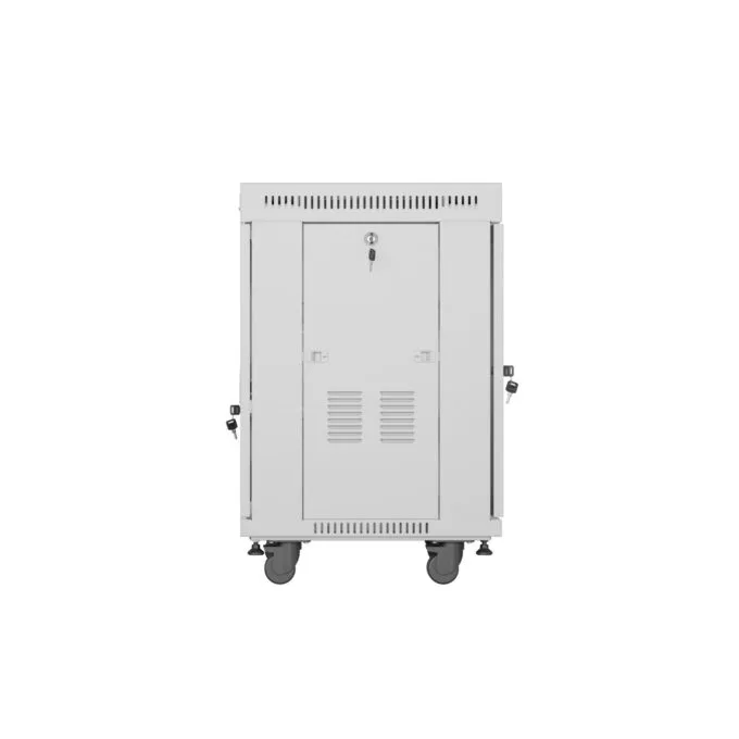 Lanberg Free Standing Cabinet 19'' with Glass Door - 15U, 60cm Ventilation Panel with LCD, 2 Fans & Thermostat Grey — image 11