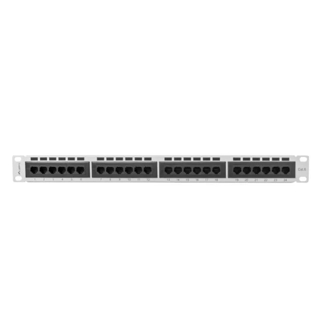 Lanberg Patch Panel - 24-Port 1U 19' CAT6 UTP Grey — image 1