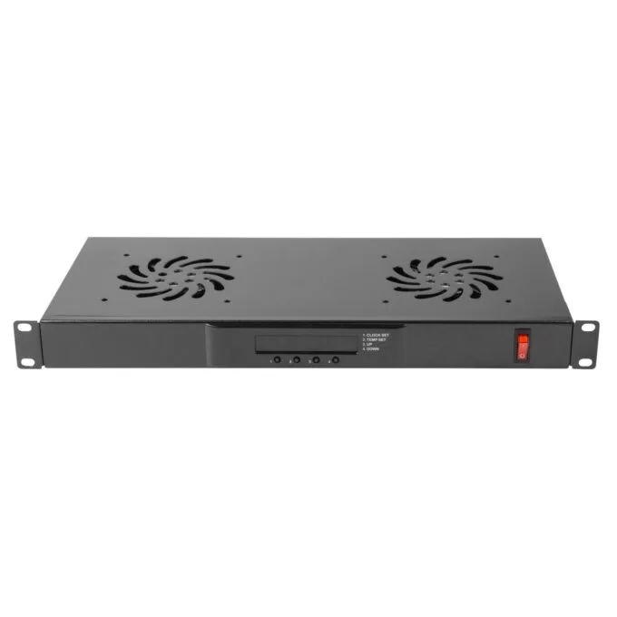 Lanberg Ventilation Panel with LCD 2 Fans Thermostat 230V - LCD, 2 Fans, Thermostat, 230V — image 1