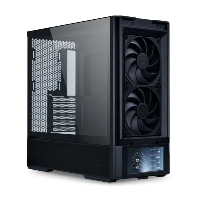 LANCOOL 207 DIGITAL Black - Micro-ATX Tower w/ 6-inch LCD, 4 Fans — image 2