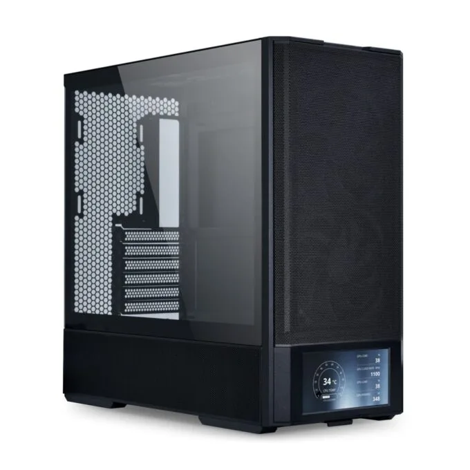 LANCOOL 207 DIGITAL Black - Micro-ATX Tower w/ 6-inch LCD, 4 Fans — image 1