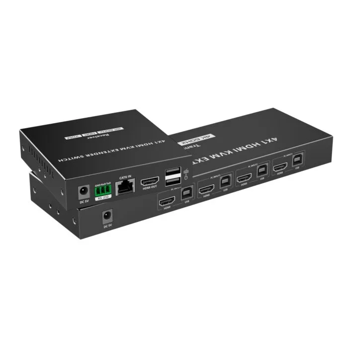 Lenkeng KVM HDMI Extender Switch 4-1 over Ethernet 4K60Hz - LKV441EX - KVM HDMI Extender Switch 4-1 over Ethernet 4K60Hz — image 1