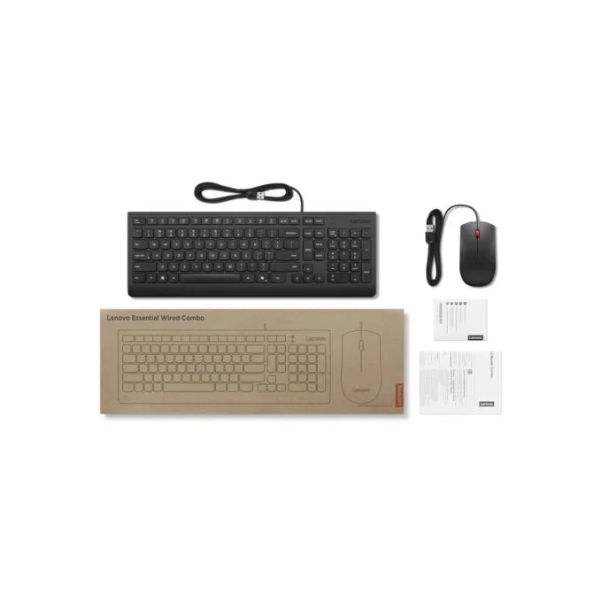 Lenovo Essential Wired Keyboard and Mouse Combo - 129 - German Layout, Windows legends — image 4
